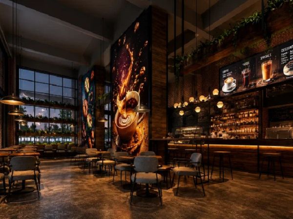 Immersive LED Display in coffee shop Immersive LED Display in coffee shop