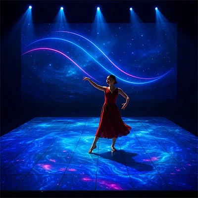 Interactive LED Floor Tiles For Rental & Staging